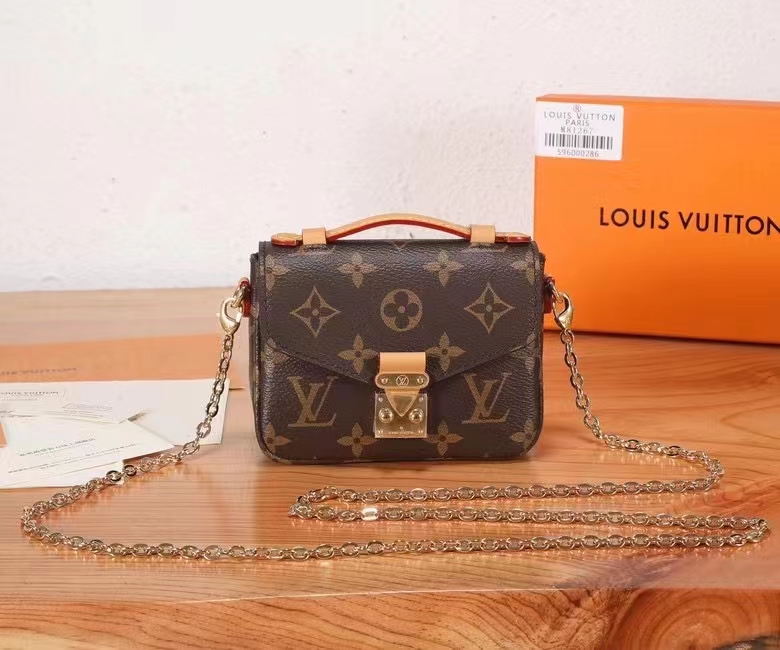 Fashion women shoulder bag mini wallet purse come with dust bags box, Brown