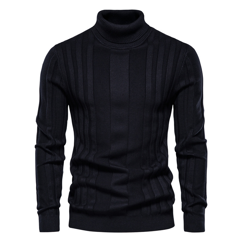 Men's Sweaters Sweater Mens Turtleneck Knitted Sweater Casual Slim Fit Basic High Collar Pullover Male Elastic Business Sweater Men Pullover 2303