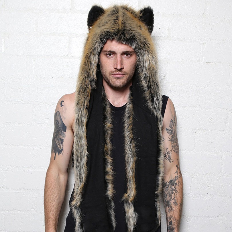 BeanieSkull Caps MenWomen Faux Fur Hood Animal Hat Ear Flaps Gloves 3in1 Animal Fur Hat Wolf Plush Warm Imitation Fur Hats Cap with Scarf Gloves 230302, 690
BeanieSkull Caps MenWomen Faux Fur Hood Animal Hat Ear Flaps Gloves 3in1 Animal Fur Hat Wolf Plush Warm Imitation Fur Hats Cap with Scarf Gloves 230302, 690