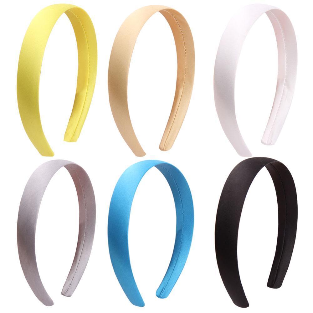Headbands 33pcs 1.5cm 2cm Satin Headbands Colored Adult Kids Ribbon Hairband Women Covered Hair Band Multicolor Girl Headwear Accessories 230302