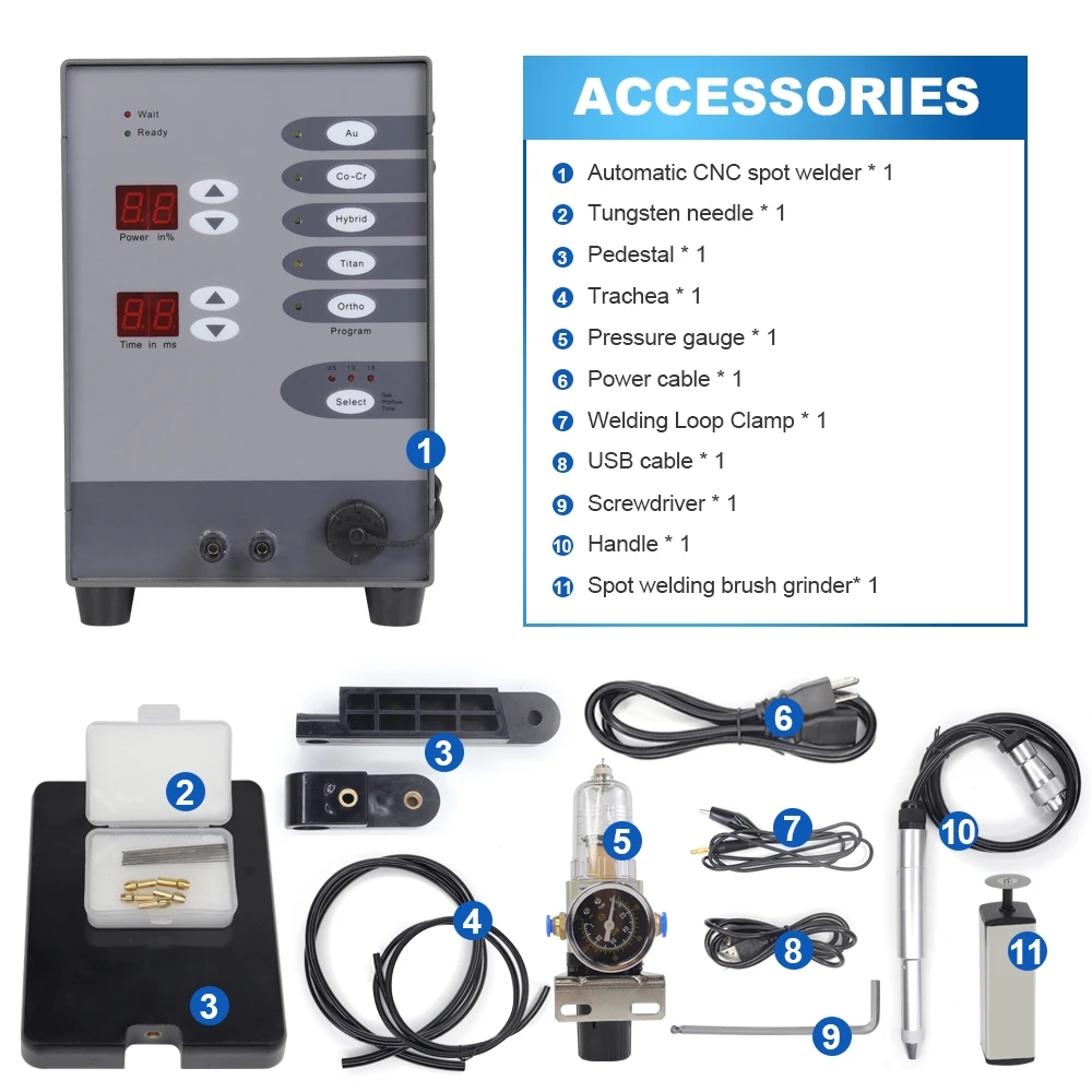HNZXIB CNC Spot Welding Machine 110V 60HZ Pulse Argon Arc Welding Machine for DIY Jewelry Repair Gold and Hardware Workpiece Welding Jewelry Welder La