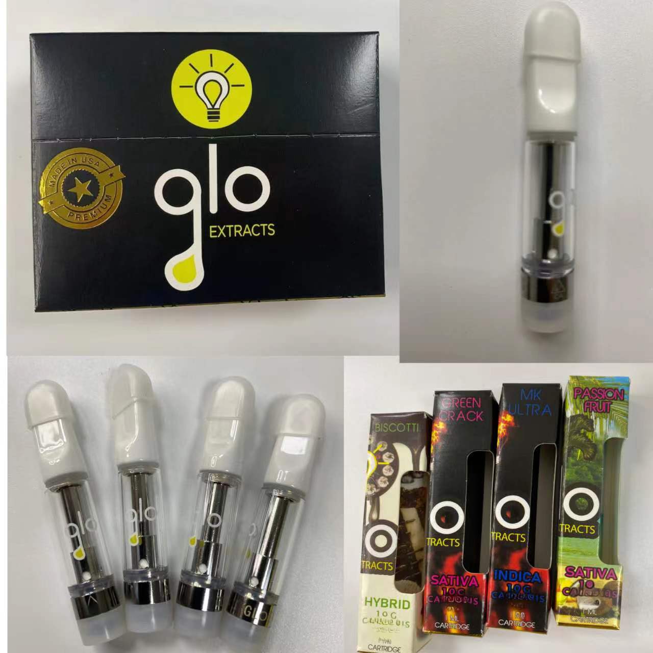 New GLO EXTRACTS Atomizer Vape Cartridge Atomizers 1.0ml Ceramic Glass Tank Vaporizer Empty Cartridges 510 Thread Thick Oil Carts with gift boxes
New GLO EXTRACTS Atomizer Vape Cartridge Atomizers 1.0ml Ceramic Glass Tank Vaporizer Empty Cartridges 510 Thread Thick Oil Carts with gift boxes