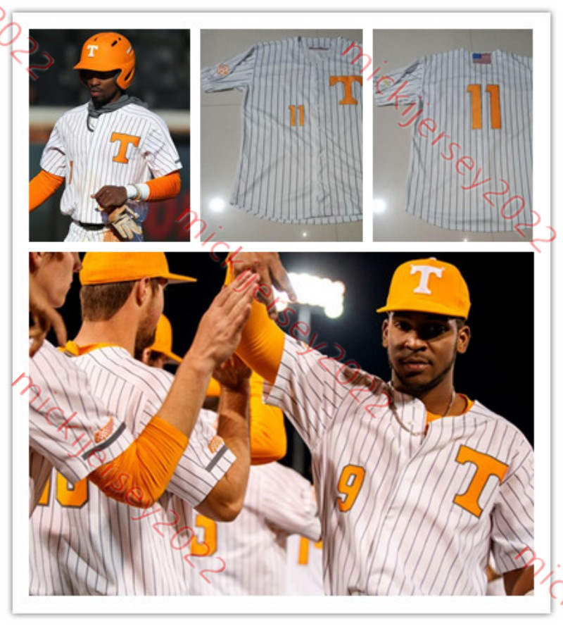 Yan Gomes Todd Helton 2023 CWS Volunteers Baseball Matt Duffy Eric Gilliam Alex Sosnowski Reed Fell Tony Vitello Custom Tennessee Jersey