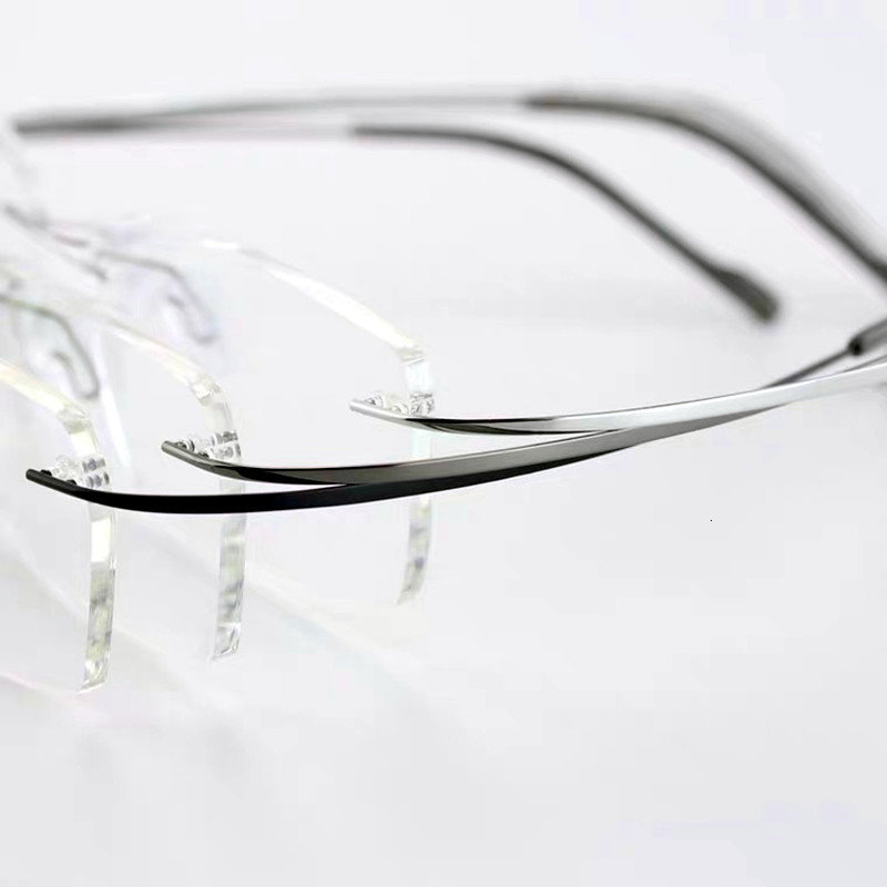 Sunglasses Frames Pure Eyeglasses Rimless flexible Optical Frame Prescription Spectacle Frameless Glasses Eye glasses 010 Line Temple 230302