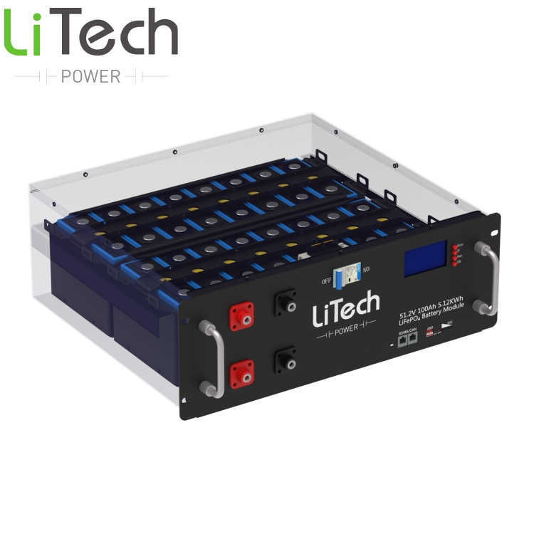 LiTech energy storage battery server rack lithium battery 48v 100ah