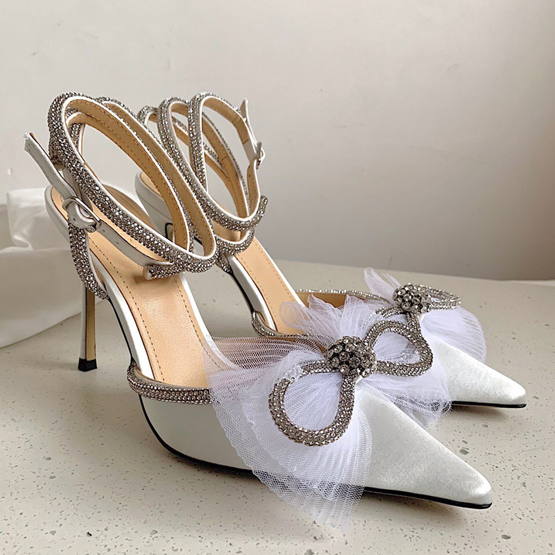 mach mach stiletto sandals for womens Dress shoe sexy Designers HeelsSatin Mesh Bow Pumps Crystal Embellished rhinestone Evening shoes Luxury ankle strap, White
mach mach stiletto sandals for womens Dress shoe sexy Designers HeelsSatin Mesh Bow Pumps Crystal Embellished rhinestone Evening shoes Luxury ankle strap, White