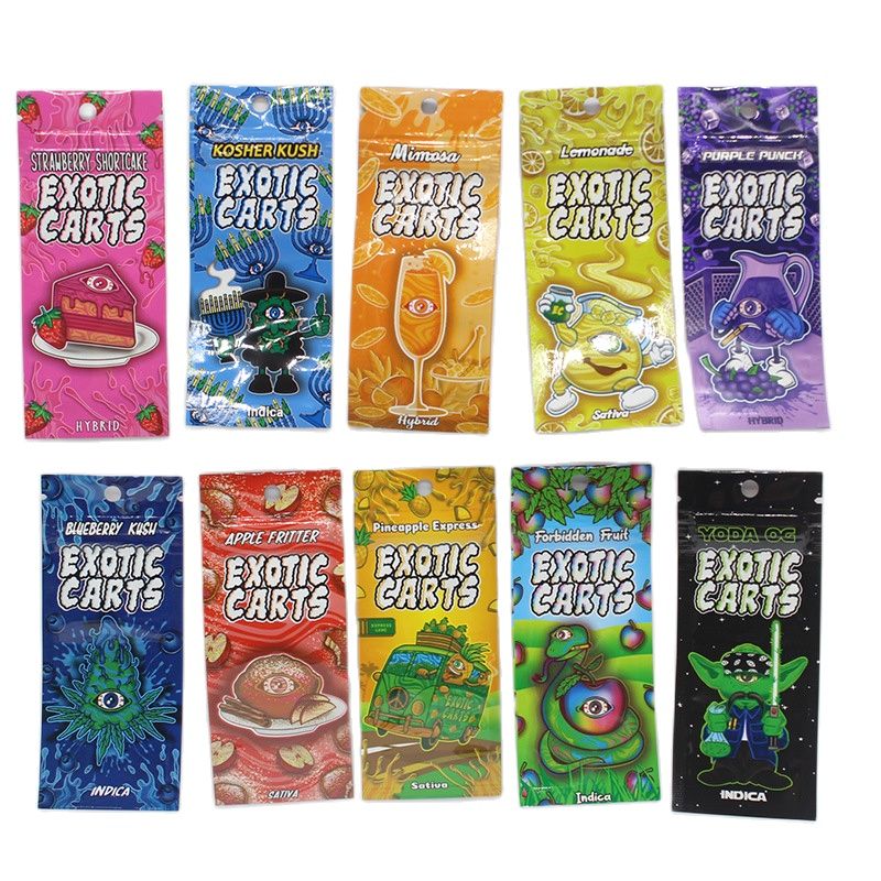 Exotic Carts Packaging Empty Ziplock Bags Package For Atomizer Vapor Cartridge Cearamic Coil 1.0ml Vape Tank 510 Atomizers Resealable Plastic Edibles Bag
Exotic Carts Packaging Empty Ziplock Bags Package For Atomizer Vapor Cartridge Cearamic Coil 1.0ml Vape Tank 510 Atomizers Resealable Plastic Edibles Bag
