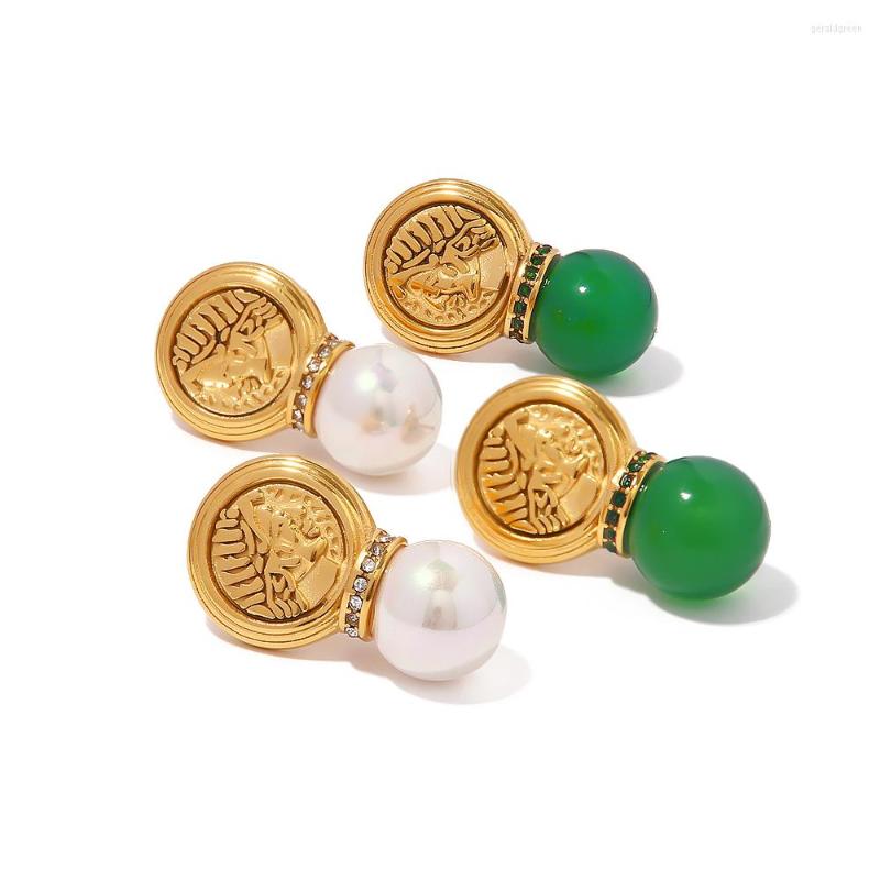 Stud Earrings Youthway Vintage Stainless Steel Coin Natural Freshwater Pearl Dangle 18K PVD Plated Exquisite Texture Jewelry 
Stud Earrings Youthway Vintage Stainless Steel Coin Natural Freshwater Pearl Dangle 18K PVD Plated Exquisite Texture Jewelry