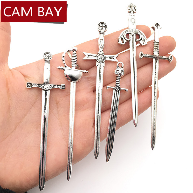 Mixed 6 Styles Sword Charms Blade Necklace Pendants Zakka DIY Earrings Bracelets Alloy Metal Jewels Making Handmade Crafts Jewelry Findings
Mixed 6 Styles Sword Charms Blade Necklace Pendants Zakka DIY Earrings Bracelets Alloy Metal Jewels Making Handmade Crafts Jewelry Findings