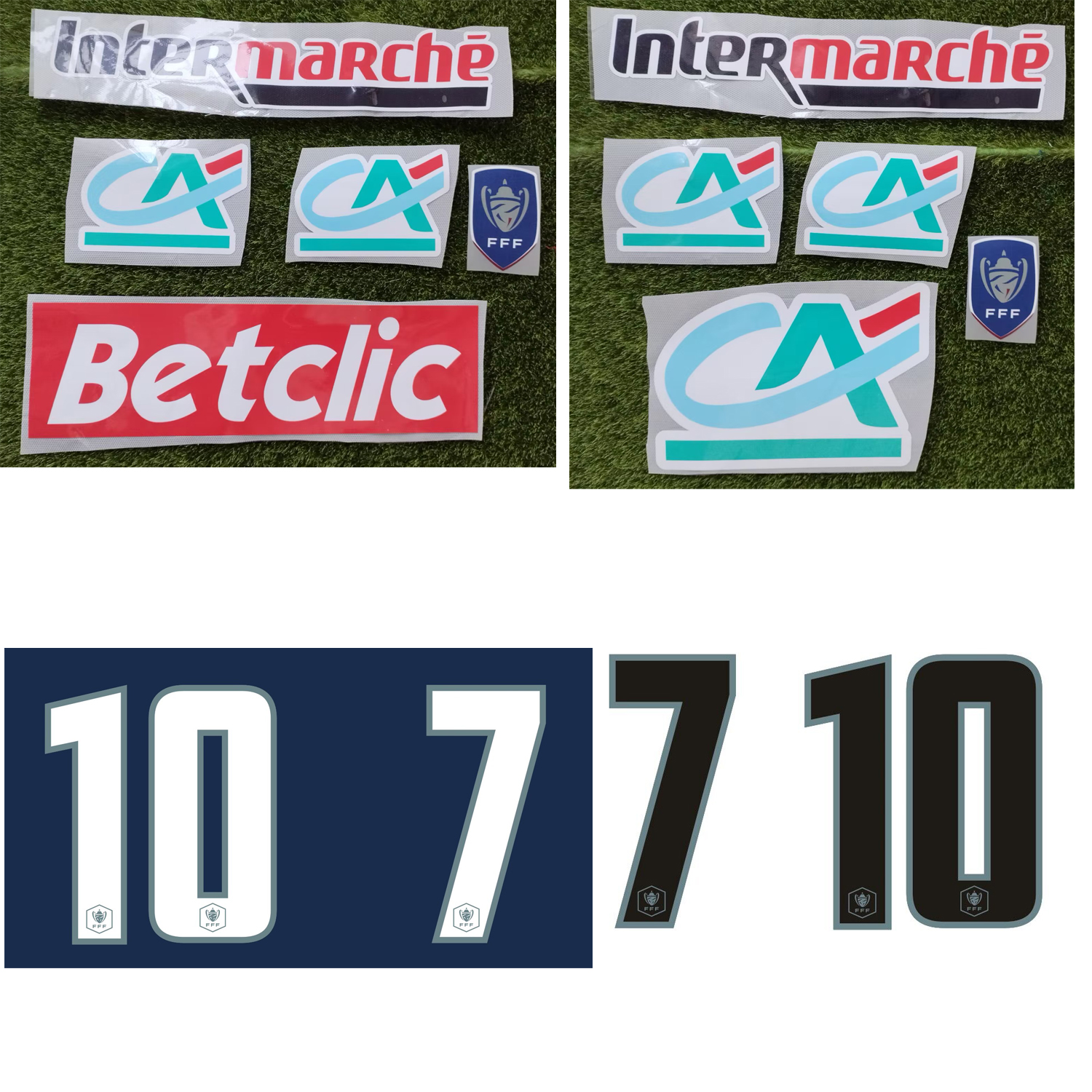 Collectable 2023 Coupe De France Nameset French League Cup Printing Customize Name Number Heat Transfer Iron ON Soccer Badge