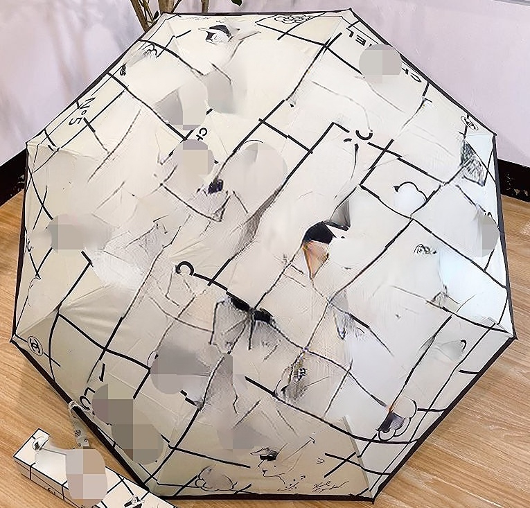 Automatic Umbrella Folding Open and Close Clear Vinyl Sunscreen UV Protection Umbrella