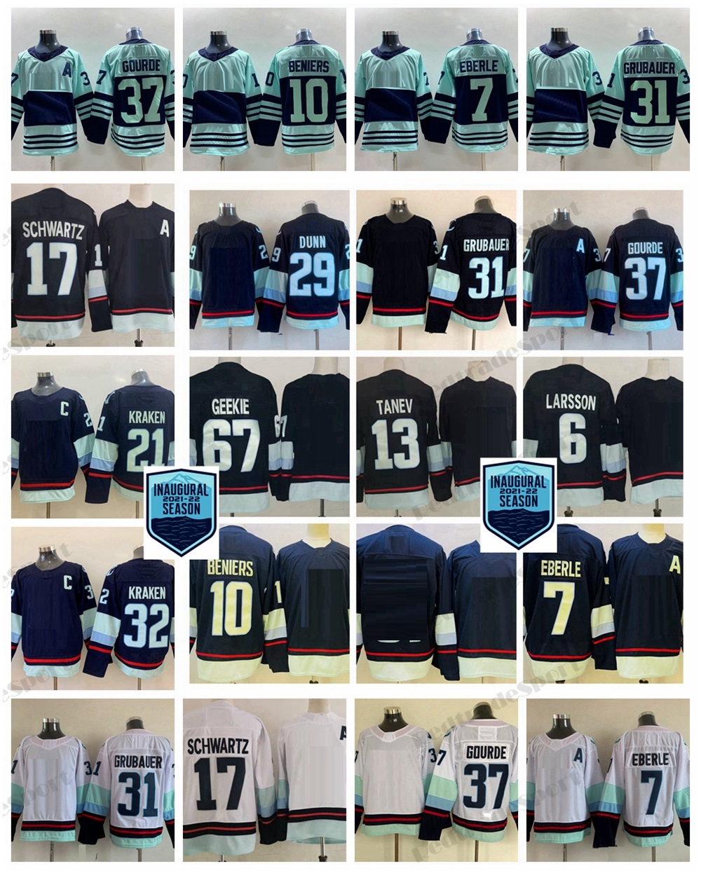 2022 Reverse Retro 2.0 Hockey Jerseys 7 Eberle Morgan Geekie Yanni Gourde Jaden Schwartz Tanev Philipp Grubauer 6 Adam Larsson Vince Dunn 10 Matty Beniers Burakovsky
2022 Reverse Retro 2.0 Hockey Jerseys 7 Eberle Morgan Geekie Yanni Gourde Jaden Schwartz Tanev Philipp Grubauer 6 Adam Larsson Vince Dunn 10 Matty Beniers Burakovsky