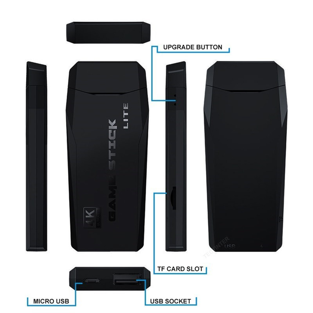 M8 TV Video Game Console 2.4G Double Wireless Controller Game Stick 4K 64G 20000 Games 32GB 3800 Game Retro Games For PS1/GBA Boy Christmas Gift Drops