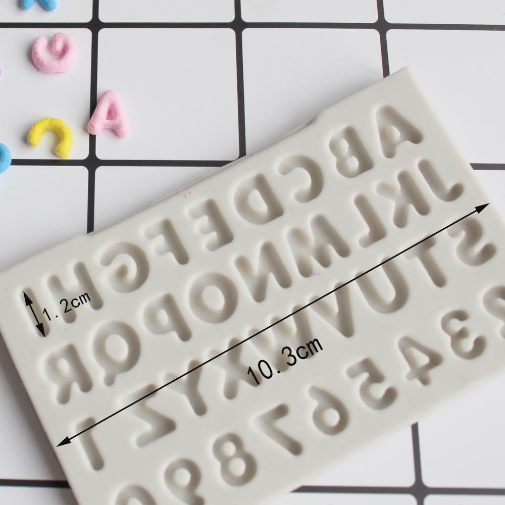 Alphabet Numeric Silicone Cake Fondant Mold Ideal for Creative Baking Projects