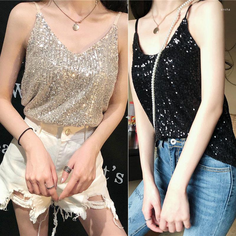 Women' Tanks Street Wind Bouncy Nightclub Sexy Eye-catching Tops Sequins Flash V-neck Halter Female Short Outer Wear Bottoming Shirt, Champagne
Women' Tanks Street Wind Bouncy Nightclub Sexy Eye-catching Tops Sequins Flash V-neck Halter Female Short Outer Wear Bottoming Shirt, Champagne