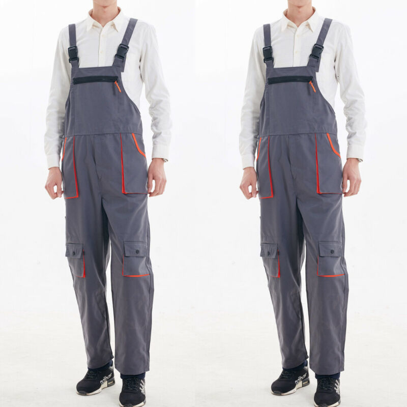 Men's Pants Fashion Men Casual Nylon Loose Heavy Duty Work Jumpsuit Overalls Mechanic Wears Tooling Belt 230303