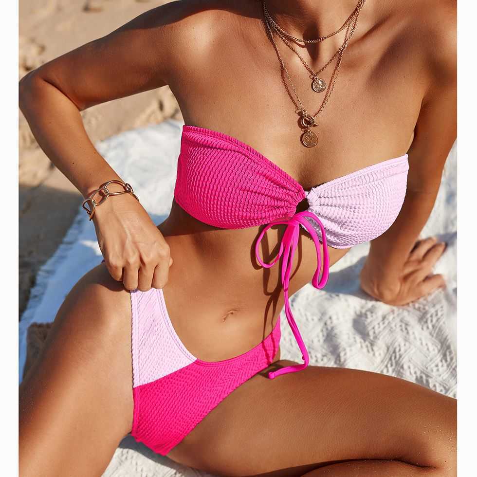 Sexy Bikini Bandeau Women Swimsuits Brazilian Biquini Swimming Suit 2023 Micro Bikinis Set Ribbed Female Swimwear Bathing Suits
Sexy Bikini Bandeau Women Swimsuits Brazilian Biquini Swimming Suit 2023 Micro Bikinis Set Ribbed Female Swimwear Bathing Suits