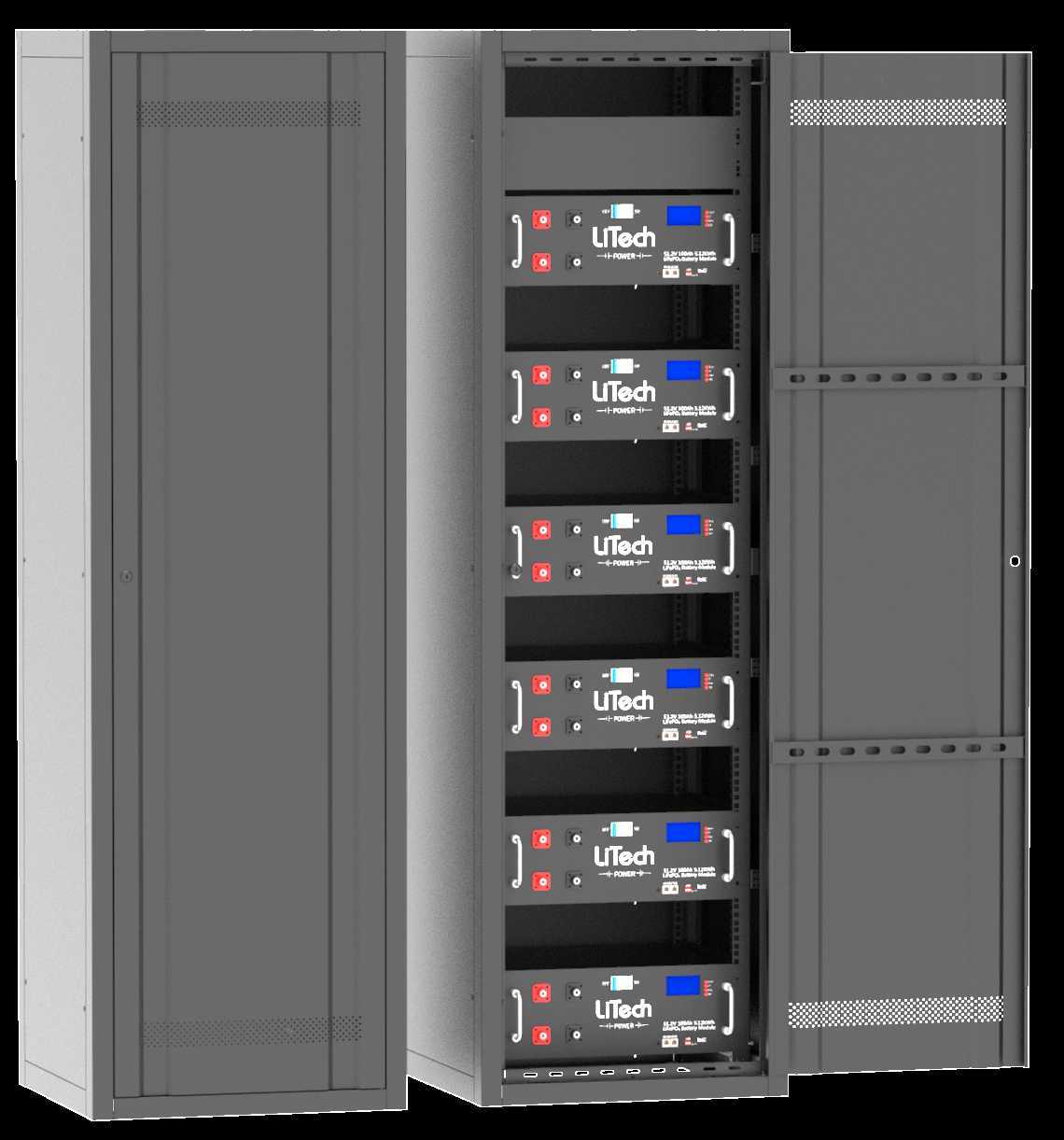 LiTech lithium ion 48v 100ah 24v 200ah 4.8kwh server rack lifepo4 48 volt lfp solar ess batteries