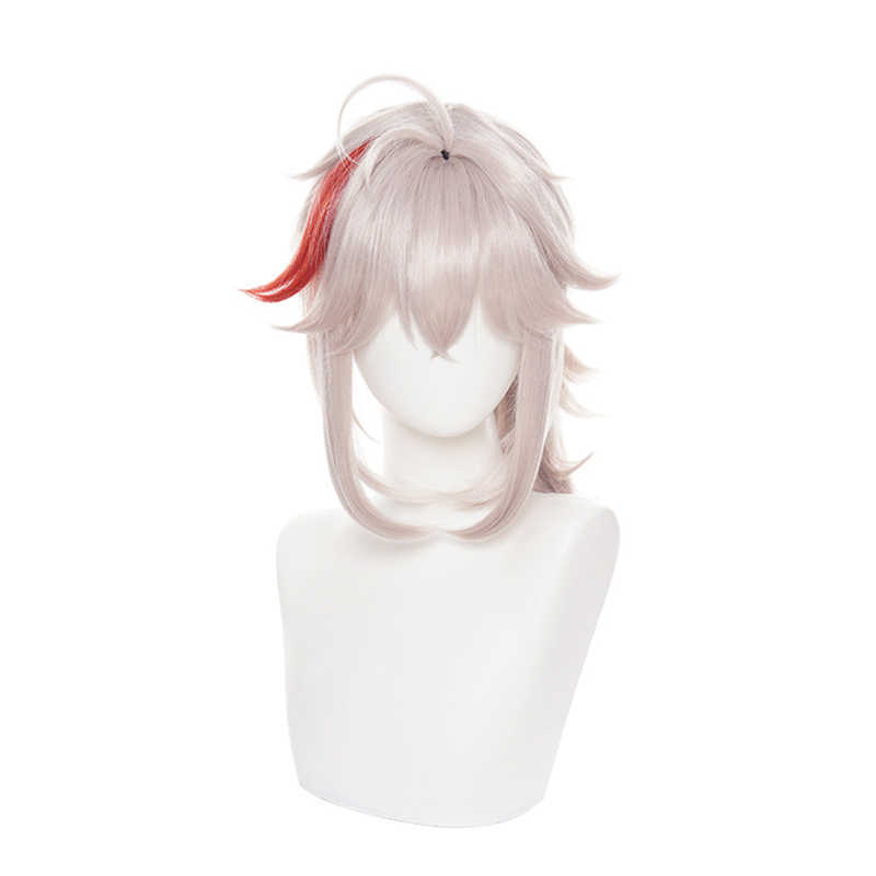 Anime Costumes Genshin Impact Kaedehara Kazuha Cosplay Come Halloween Carnival Samurai Come Wig Red Glasses Z0301