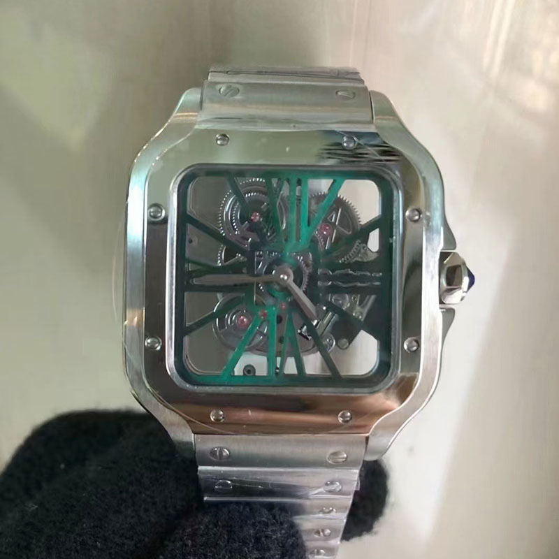 2023 Mens Luxury Black Case Watches Square Skeleton watch Green dial 40mm size Watch All Stainless Steel luminous needles Casual Business Quartz WristWatches, Only make watch waterproof
2023 Mens Luxury Black Case Watches Square Skeleton watch Green dial 40mm size Watch All Stainless Steel luminous needles Casual Business Quartz WristWatches, Only make watch waterproof