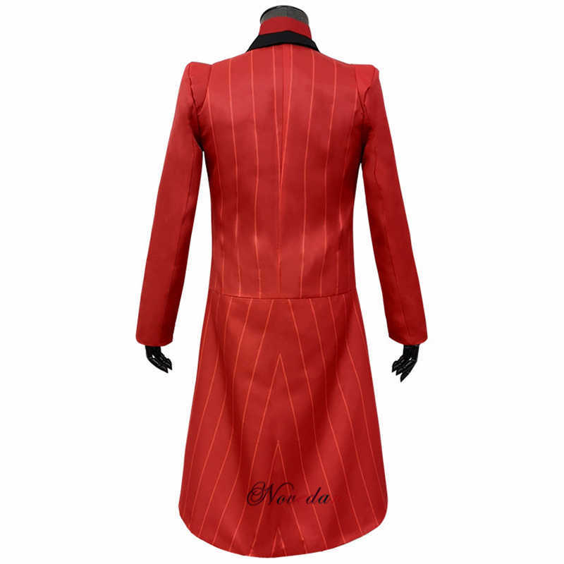 Anime Costumes ALASTOR Hazbin Hotel Cosplay Come Uniform Adult Men Women Party Halloween Carnival Christmas Comes Red Suit Clothes Set Z0301