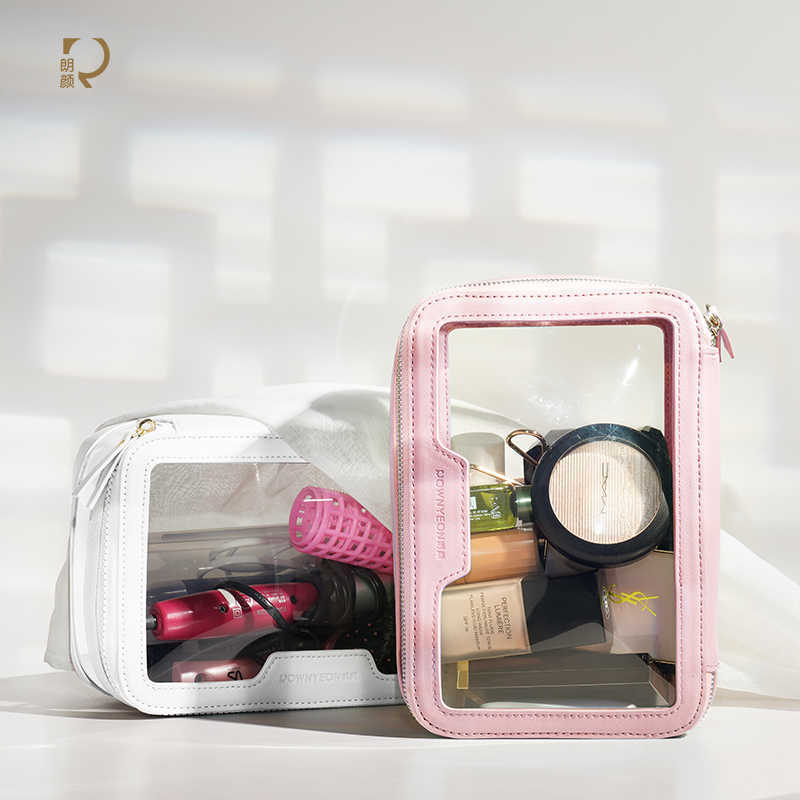 Cosmetic Bags Cases Rownyeon Clear Plastic Pvc Makeup Cosmetic Skincare Product Case Makeup bag With Zipper J230303