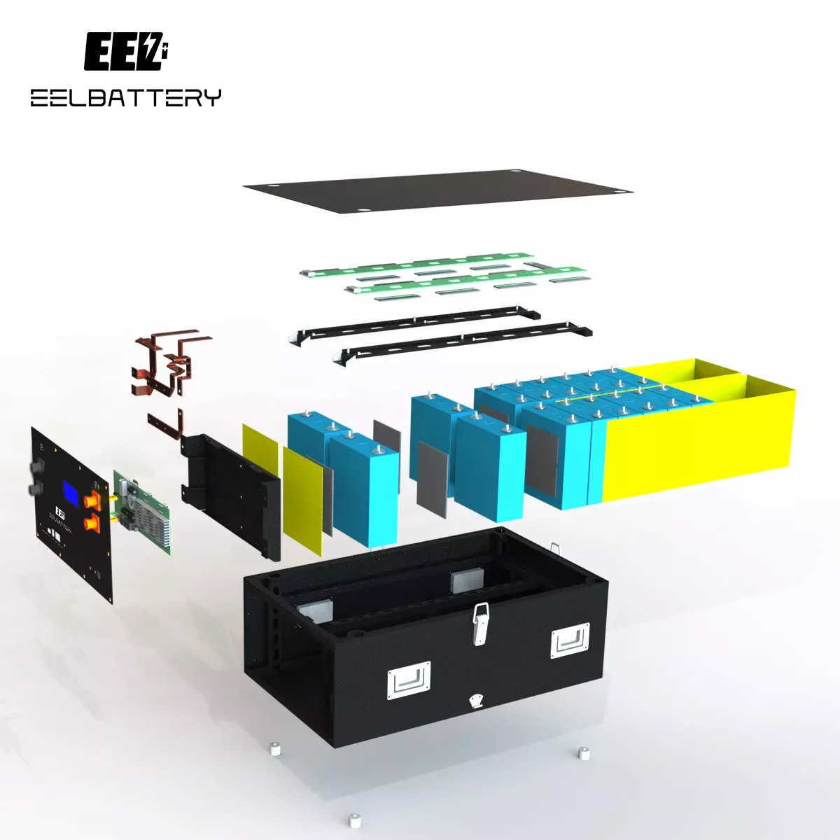 EEL 48V 16S Server Rack DIY battery Packs BOX type suitable for lifepo4 230ah 280ah 302Ah cells empty lithium battery box case