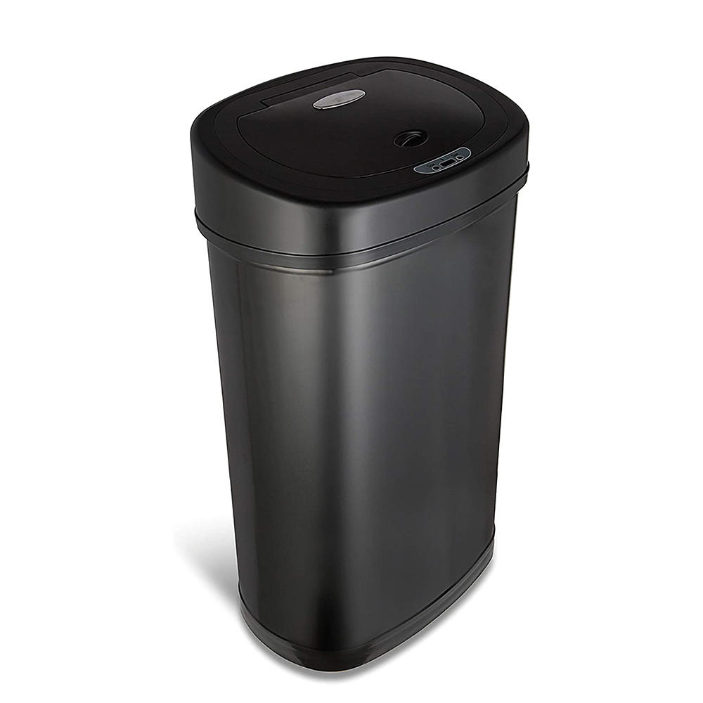 NINESTARS DZT-50-9BK Automatic Touchless Infrared Motion Sensor Trash Can, 13 Gal 50L, Black Steel Base (Oval, Black Lid)
NINESTARS DZT-50-9BK Automatic Touchless Infrared Motion Sensor Trash Can, 13 Gal 50L, Black Steel Base (Oval, Black Lid)