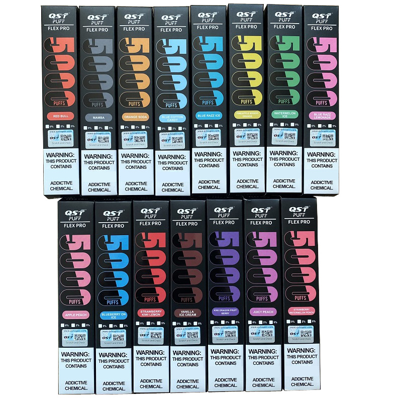 Original Rechargeable Puff Flex pro 5000puffs disposable Vape e cigarette 550mah battery pre-filled 12ml Mesh coil Airflow adjustable vaporizer 15 flavors
Original Rechargeable Puff Flex pro 5000puffs disposable Vape e cigarette 550mah battery pre-filled 12ml Mesh coil Airflow adjustable vaporizer 15 flavors