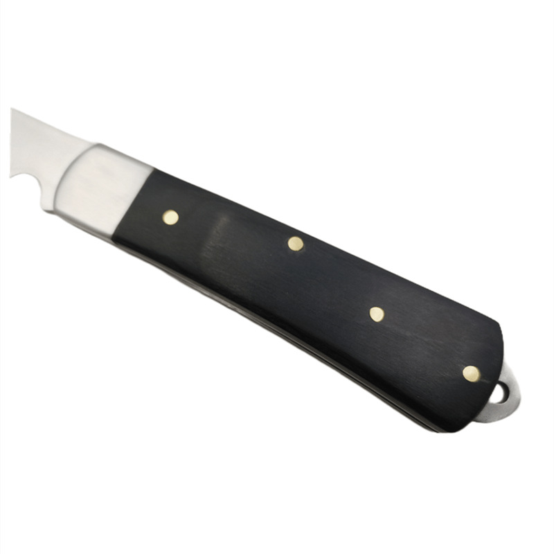 H6881 Tools Utility Knife Electricians Knifes and Folding Knives with 420C Satin Hawkbill Blade for Cable Skinning Outdoor EDC Pocket Tool