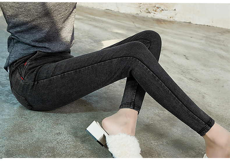 Women's Jeans High Elastic Washed Skinny Pencil Jeans Stretch Black Jeans Spring Vintage High Waist Autumn Denim Spring Pants Jeans 230303