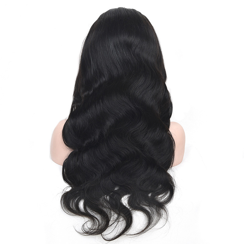 Peruvian 100% Human Hair Body Wave 2X6 Lace Closure Kim Wig 2*6 Wigs Natural Color 180% Density 10-34inch Middle Part