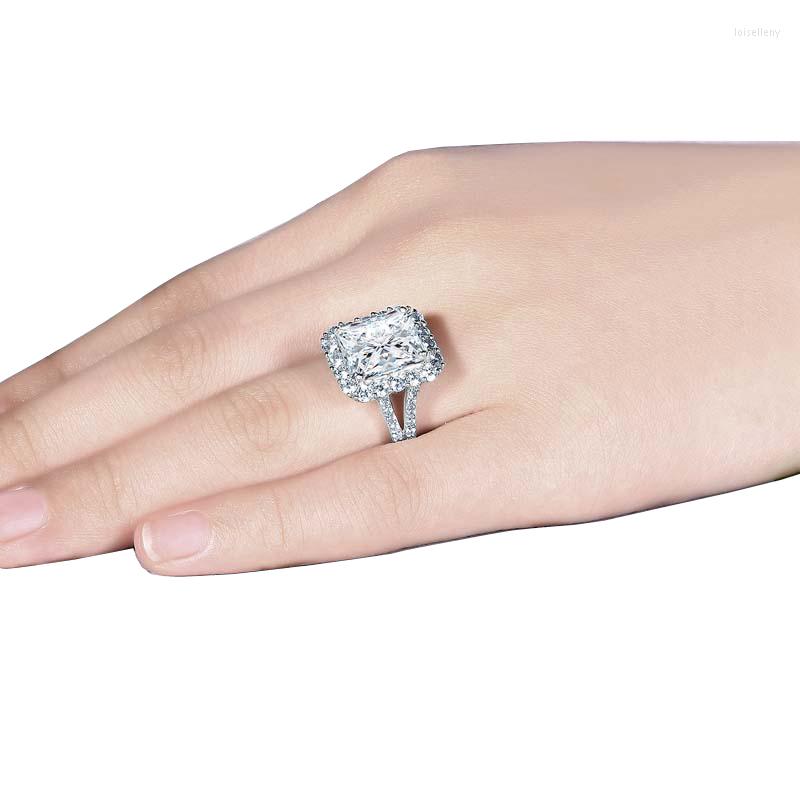 Cluster Rings LESF 925 Sterling Silver Women's Ring 5 Radiant Cut Sona Simulated Diamond Wedding Fashion Engagement Jewelry
Cluster Rings LESF 925 Sterling Silver Women's Ring 5 Radiant Cut Sona Simulated Diamond Wedding Fashion Engagement Jewelry