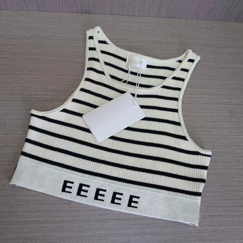 Fashion Crop Top Classic Sexy Navel Tops Sport Tee Luxury Camis Trendy Design Women Summer Knitted Stripes Cotton Vest Girls Backless Camisoles
Fashion Crop Top Classic Sexy Navel Tops Sport Tee Luxury Camis Trendy Design Women Summer Knitted Stripes Cotton Vest Girls Backless Camisoles