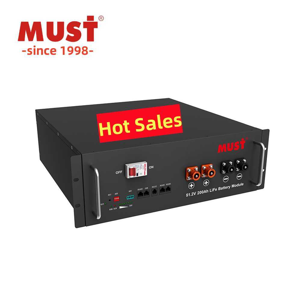 MUST Grade A 20kwh 300ah Powerwall Station Batera De Litio Pack With BMS Batteries 48v 24v 100ah Lifepo4 Battery For Inverter