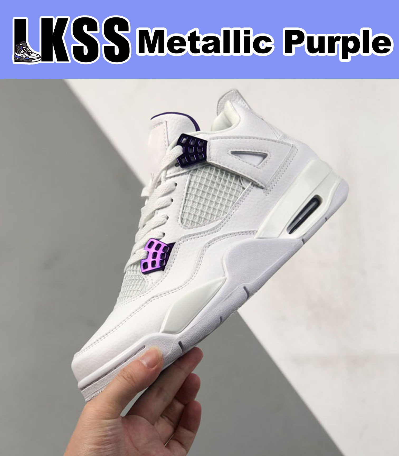 LKSS Metallic Purple umpman 4 4s Shoes OG Mens Basketball Sneaker Sports Sneakers, As pic
LKSS Metallic Purple umpman 4 4s Shoes OG Mens Basketball Sneaker Sports Sneakers, As pic