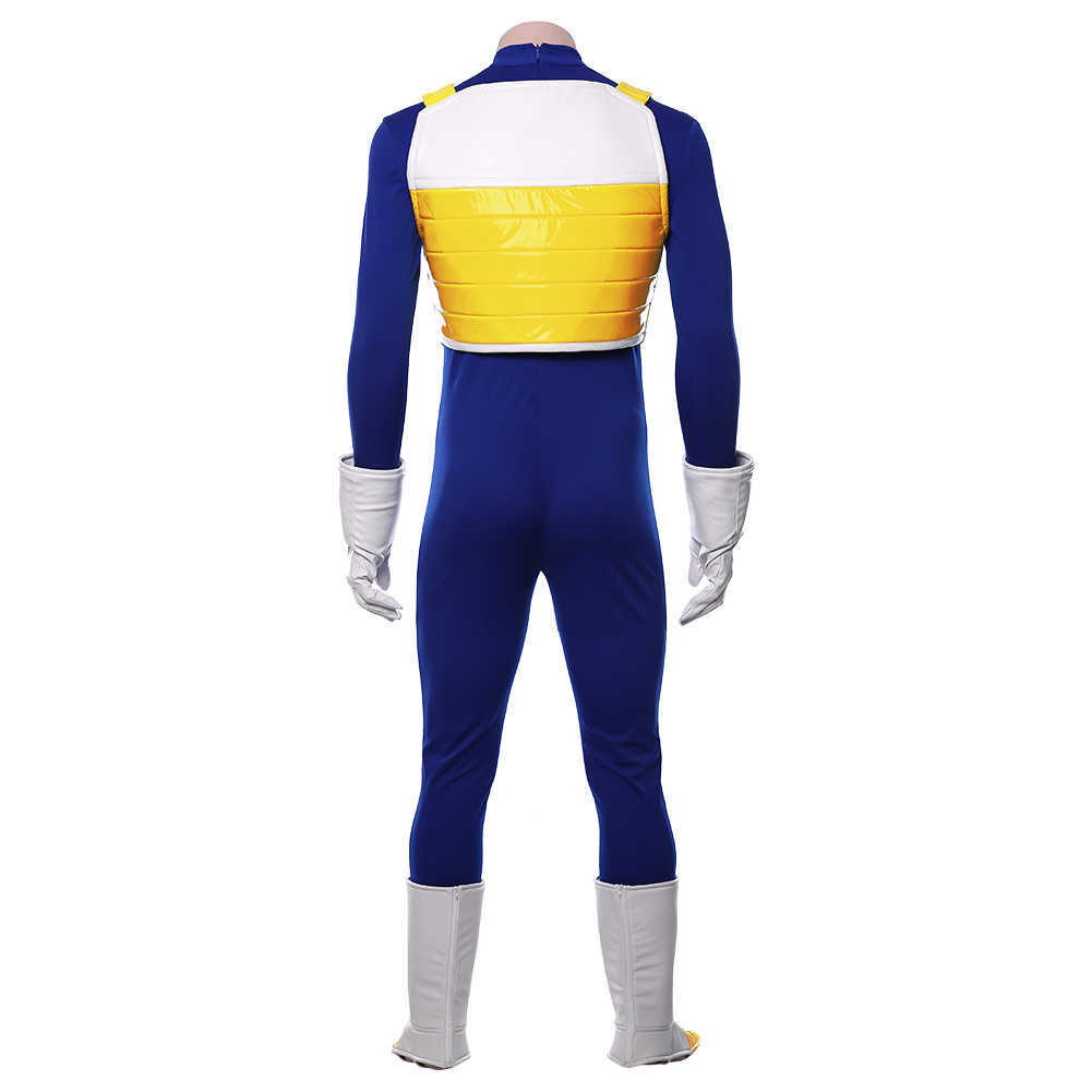 Anime Costumes Z Vegeta IV Cosplay Come Outfit Boy Men Jumpsuit Shoe Covers Gloves Halloween Carnival Comes Z0301