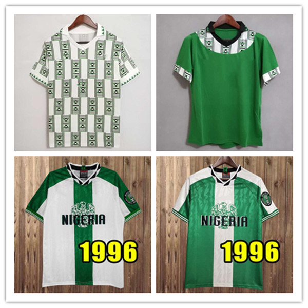 Nigeria Retro Shirt 1994 Home Away Jerseys Kanu Finidi Nwogu Futbol Kit Vintage Okocha Football JERSEY Classic Shirt 1996 1998
Nigeria Retro Shirt 1994 Home Away Jerseys Kanu Finidi Nwogu Futbol Kit Vintage Okocha Football JERSEY Classic Shirt 1996 1998