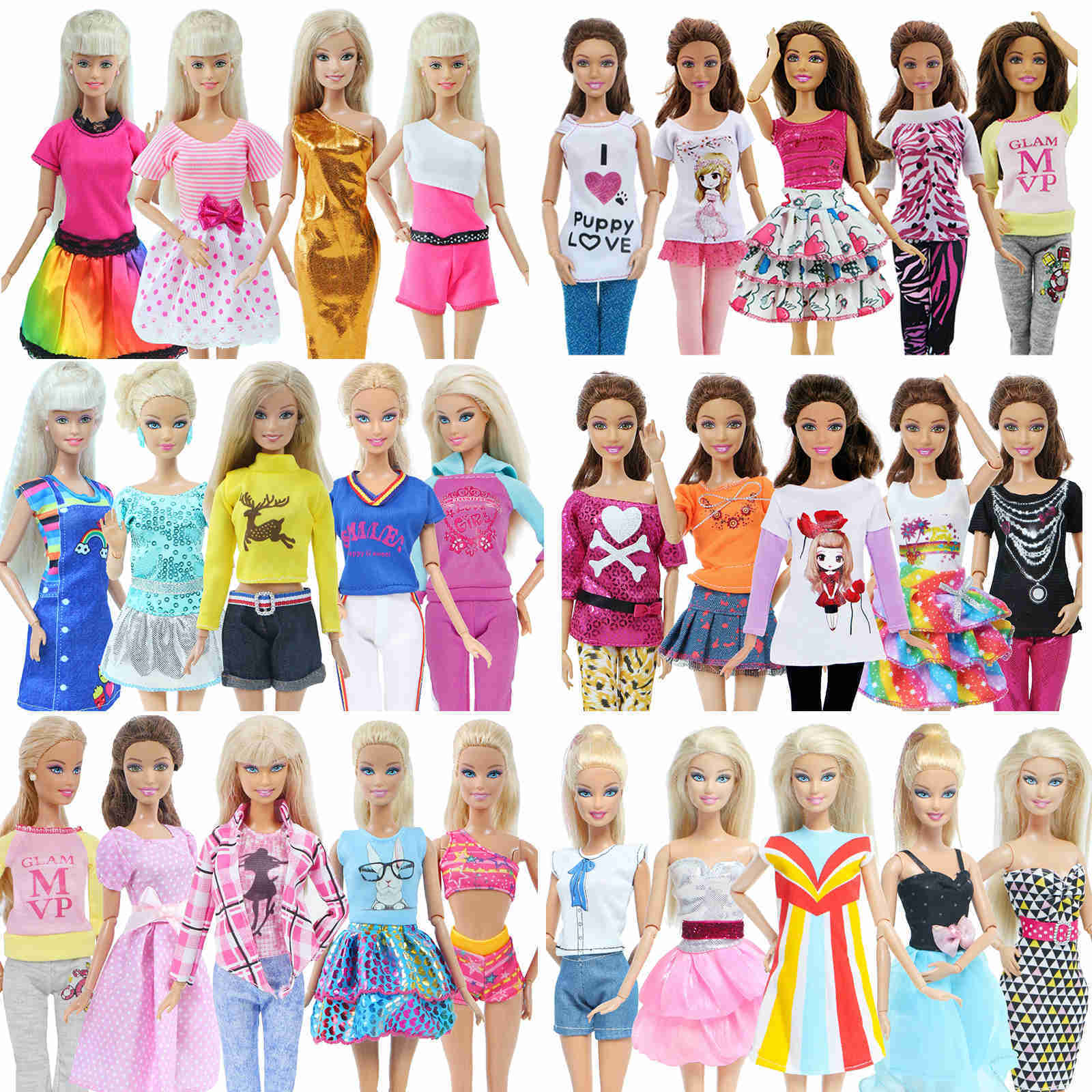 Wholesale 5 Pcs Fashion Daily Wear Casual Outfits Vest Shirt Skirt Pants Dress Dollhouse Accessories Clothes For Barbie Doll Apparel
Wholesale 5 Pcs Fashion Daily Wear Casual Outfits Vest Shirt Skirt Pants Dress Dollhouse Accessories Clothes For Barbie Doll Apparel