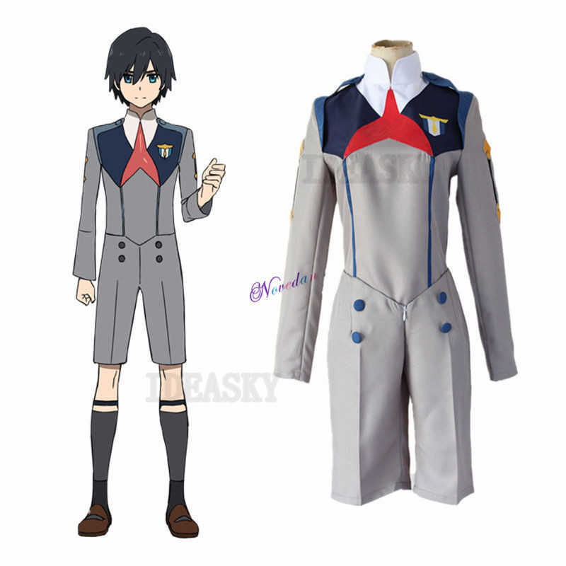 Anime Costumes DARLING in the FRANXX Cosplay HIRO ICHIGO MIKU KOKORO Zero Two Cosplay School Uniform Come Wig shoes Anime Halloween Outfit Z0301
