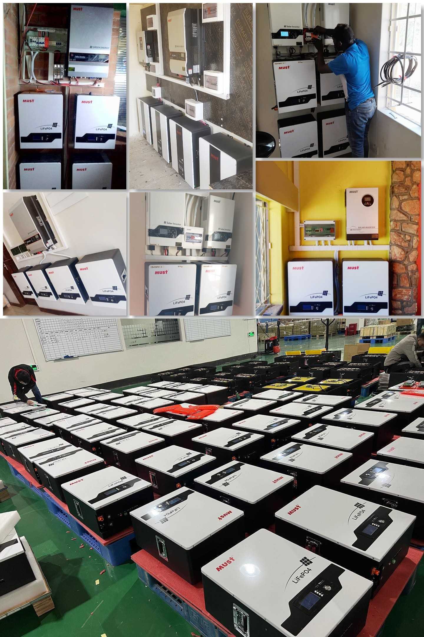 MUST EU warehouse 20kw germany 15kwh 48v server rack power station eu 5kwh 24v 100ah 51.2v 200ah lifepo4 batteries 12v with bms