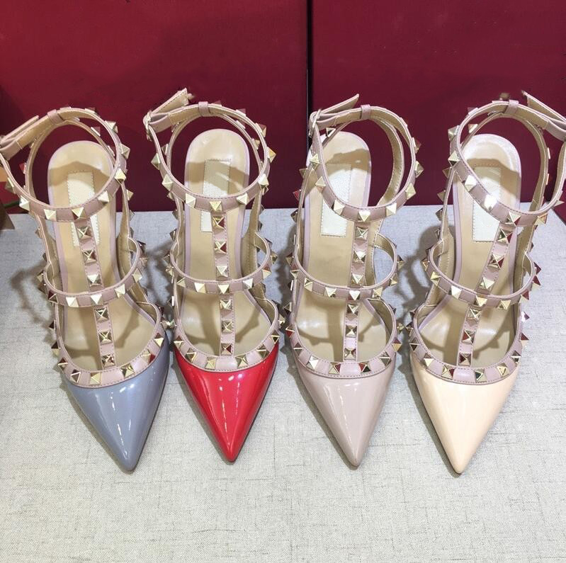 Women's Sandals Pointed Toe 2-Straps High Heels With Studs 6cm 8cm 10cm Heels Patent Leather Rivets Sandal Women Studded Strappy Dress Shoes Big Size 35-44 NO BOX, Black shiny
Women's Sandals Pointed Toe 2-Straps High Heels With Studs 6cm 8cm 10cm Heels Patent Leather Rivets Sandal Women Studded Strappy Dress Shoes Big Size 35-44 NO BOX, Black shiny