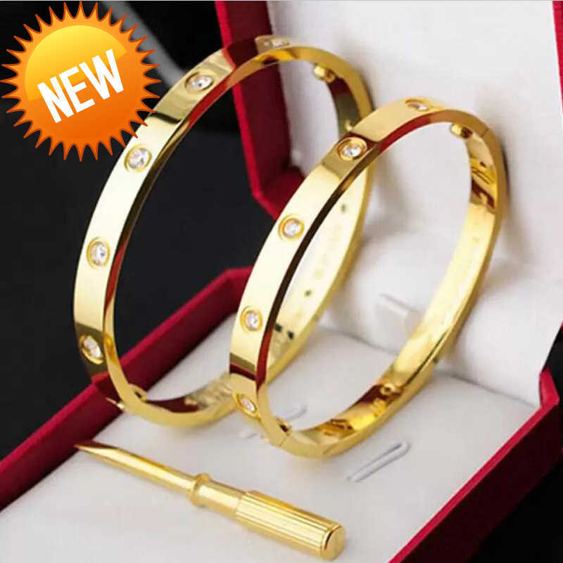 Fashion love Bracelet Ladies Rose Gold Silver Lady Bangle Titanium Steel Screw Screwdriver Diamond Luxury Designer Jewelry Womens Mens
Fashion love Bracelet Ladies Rose Gold Silver Lady Bangle Titanium Steel Screw Screwdriver Diamond Luxury Designer Jewelry Womens Mens