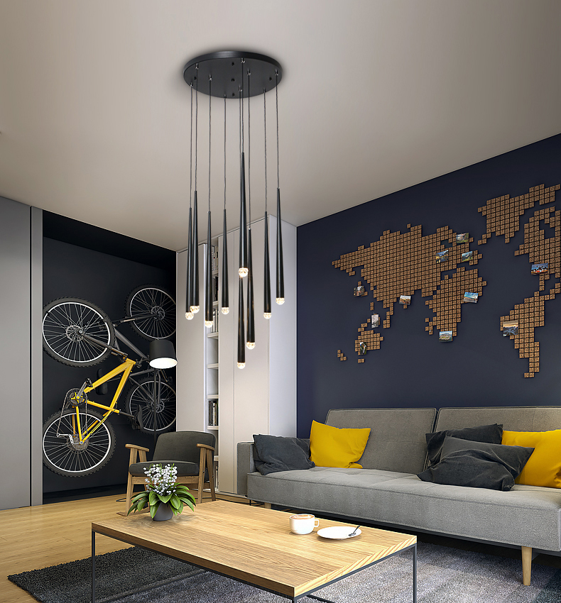 Modern Luxury Crystal LED Chandelier Duplex Loft Gloss Hanging Lamp Nordic Dinning Room Black Long Spiral Staircase Chandelier
Modern Luxury Crystal LED Chandelier Duplex Loft Gloss Hanging Lamp Nordic Dinning Room Black Long Spiral Staircase Chandelier
