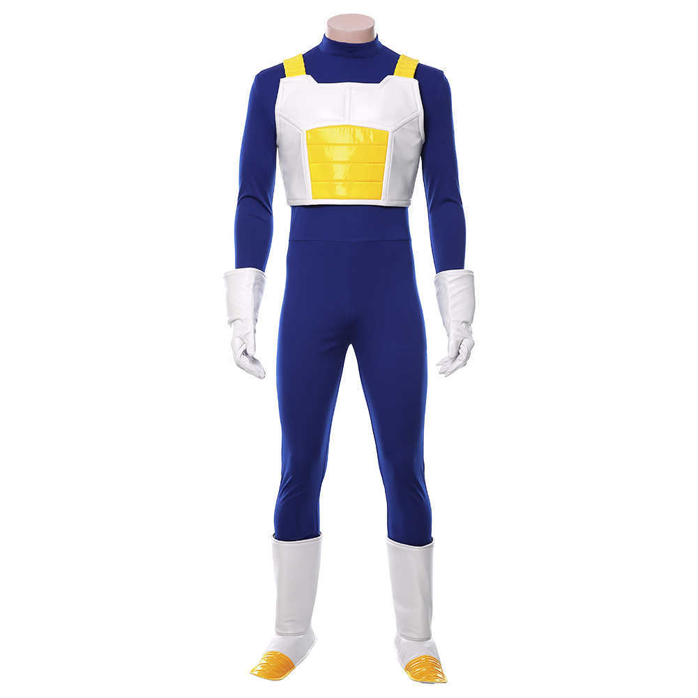 Anime Costumes Z Vegeta IV Cosplay Come Outfit Boy Men Jumpsuit Shoe Covers Gloves Halloween Carnival Comes Z0301