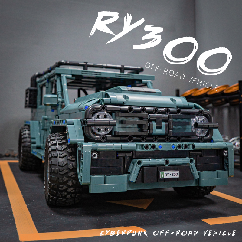 MOC Off-Road Vehicle RC Suv 300 Car Building Blocks Model With Motor Bricks High-Tech Models Education C009 2627PCS Birthday Christmas Toys Children B