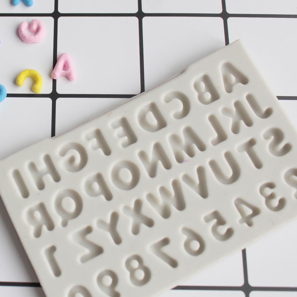 Alphabet Numeric Silicone Cake Fondant Mold Ideal for Creative Baking Projects