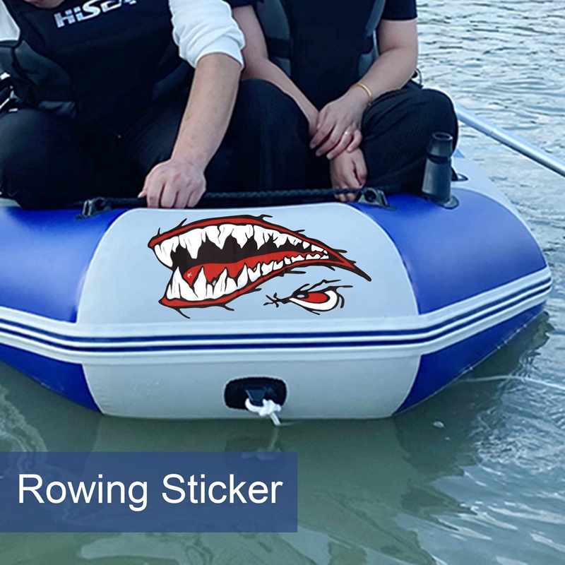 DIY Stickers Shark Mouth Teeth Personality Creative Decals Waterproof Auto Boat Decoration