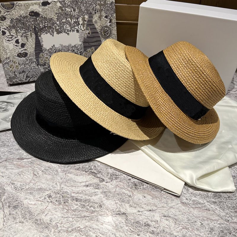 Flat Top Casual Straw Hats for Women Black Ribbon Lady Wide Brim Hats Female Seaside Beach Adjustable Sun Caps
Flat Top Casual Straw Hats for Women Black Ribbon Lady Wide Brim Hats Female Seaside Beach Adjustable Sun Caps
