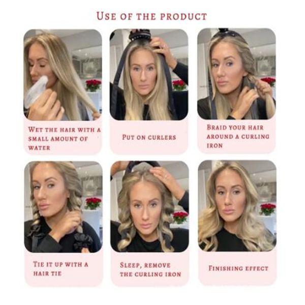 Hair Products Heatless Curling Rod Headband No Heat Silk Curls Ribbon Hair Rollers Sleeping Soft Headband Lazy Hair Accessoire GC1945